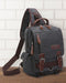 Men's Republic Canvas Single Strap Sling Bag Backpack - Black