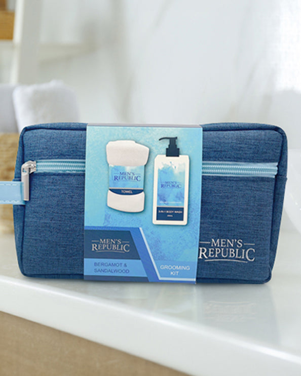 Men's Republic Grooming Kit in Toiletry Bag - 3pc Body Wash