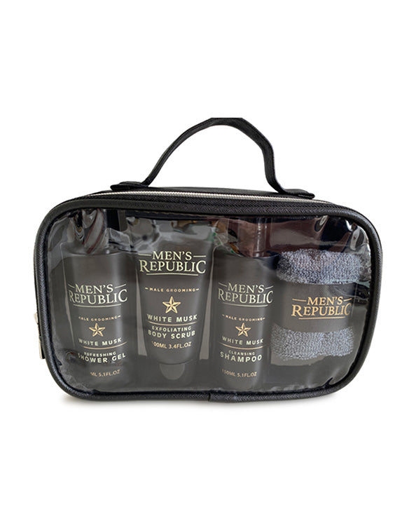 Men's Republic Grooming Kit - 4pc Shower Cleansing in Carry Bag