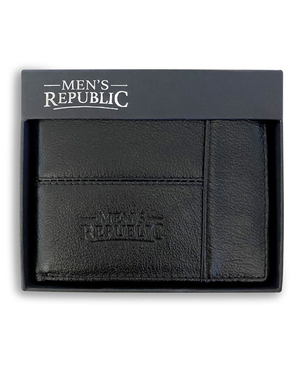 Men's Republic Leather Wallet - Black