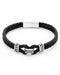 Men's Republic Leather Bracelet with Stainless Steel - 06