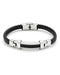 Men's Republic Leather Bracelet with Stainless Steel - 71
