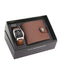 Men's Republic Watch set with Leather Wallet - Brown