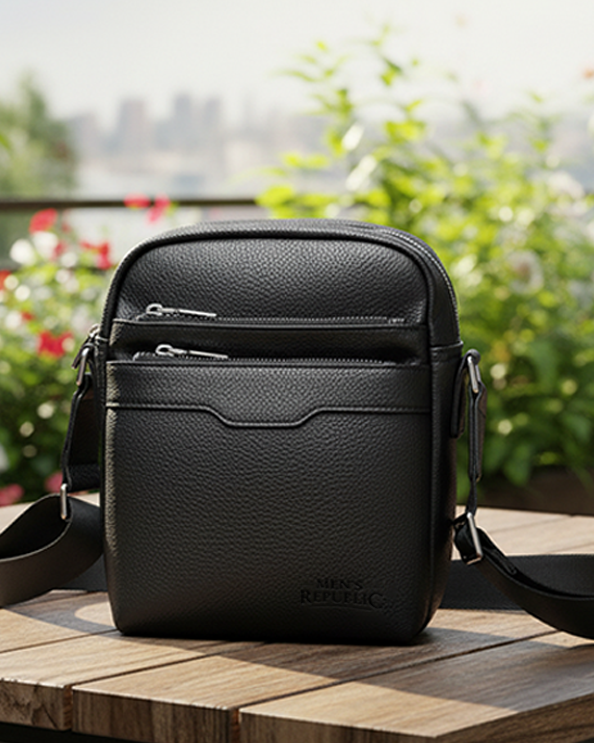Men's Republic Deluxe Cross Body Bag - Black