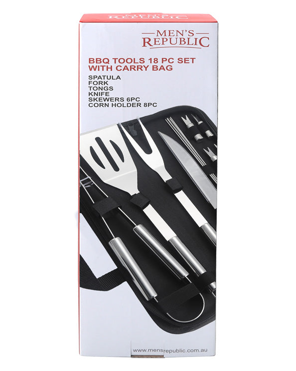 Men's Republic 18 Piece BBQ Tool Set in Carry Bag