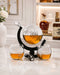 Men's Republic Globe Whiskey Decanter - 2 glasses