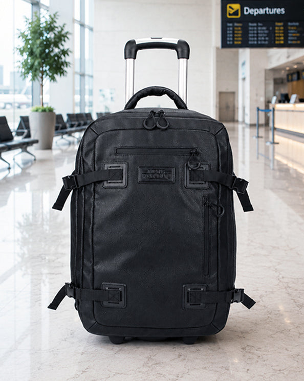 Men's Republic Carryon Travel Bag - Soft Pebble Cow Hide Faux Leather