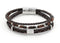 Men's Republic Multi Leather Bracelet with Stainless Steel - 15