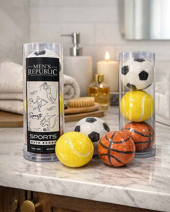 Men's Republic Sports Bath Bombs - 150g  Tennis Ball / Soccer Ball  / Basket Ball